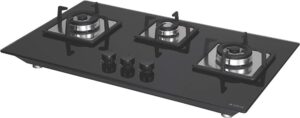 Elica Three Brass Burner Auto Ignition Cooktop Hob