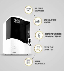 Eureka Forbes AquaSure from Aquaguard Delight RO+UV+MTDS water purifier with 7L Large Tank 