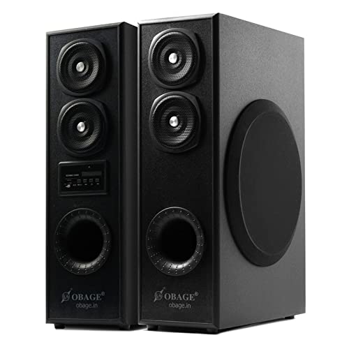 OBAGE DT-2425 70 Watt 2.0 Channel Wireless Bluetooth Tower Speaker